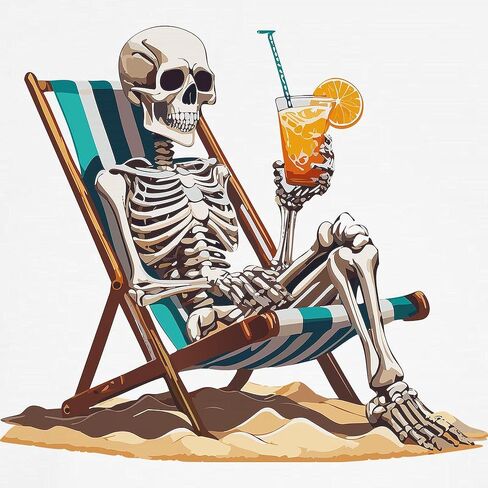 Cafepress Beach Skeleton Tropical Halloween Kids Baseball T Shirt Kids Cotton Baseball Jersey ، 3/4 Raglan Sleeve Shirt in Saudi Arabia