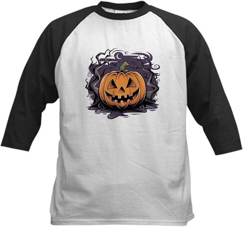 Cafepress Jack O 'Lantern Magic Kids Baseball T Shirt Kids Cotton Baseball Jersey ، 3/4 Raglan Sleeve Shirt in Saudi Arabia