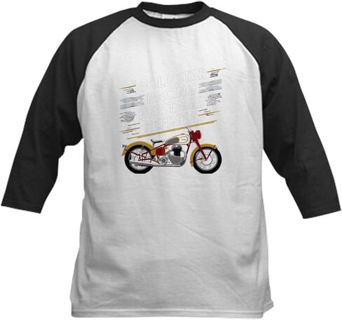 CafePress Gold Star Racing Heritage Refined Kids Baseball T Shirt Kids Cotton Baseball Jersey, 3/4 Raglan Sleeve Shirt in Saudi Arabia