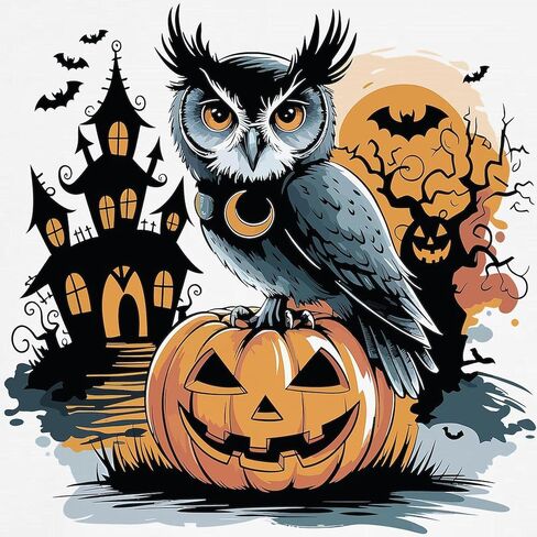 Cafepress Halloween Owl and Pumpkin Delight Kids Baseball T Shirt Kids Cotton Baseball Jersey ، 3/4 Raglan Sleeve Shirt in Saudi Arabia
