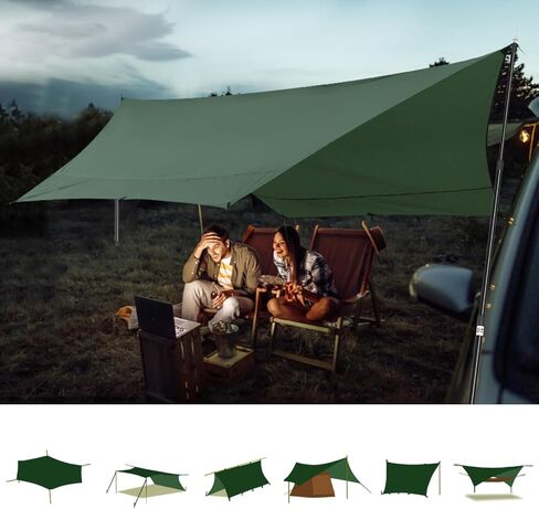 Tarp Poles, Telescoping Tent Poles, Ultra-Lightweight Portable Aluminum Sun Shade Poles That Extends Up to 7'6",Suitable for Camping, Tent, Awning, Beach Shelter(2 PCS) in Saudi Arabia