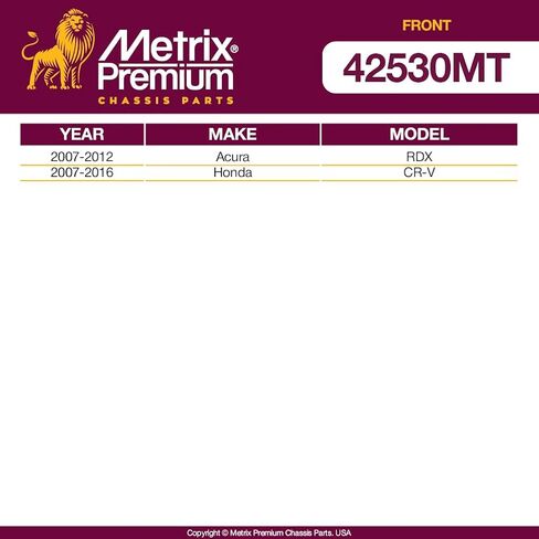 Made in Europe-Metrix Premium Front Sway Bar Link K80296 Fits 05-12 Ford Escape, 05-11 Mazda Tribute, 13-19 CX-5, 14-19 6, 05-11 Mercury Mariner, 04-11 Mitsubishi Endeavor, 06-12 Eclipse, 04-12 Galant in Saudi Arabia