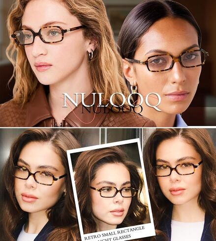NuloOQ Retro Rectangle Glue Light Classes for Women Men Gen Square Class Frame Vintage Vintage Vintage in Kuwait