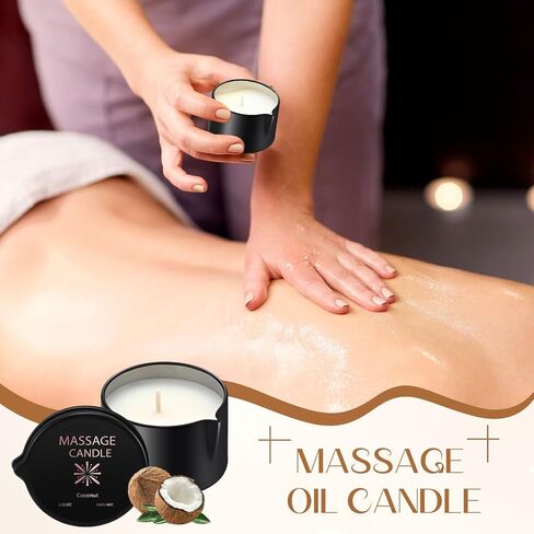 Nuanchu 6 PCS Commage Oil Candle ، 2.35 Oz Ignite Low Temp Temp Sated Body Body Candles for Therapy Therapy Soy Home Gift Spa استخدام 6 رائحة in Saudi Arabia