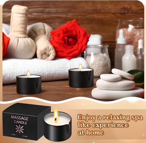 Nuanchu 6 PCS Commage Oil Candle ، 2.35 Oz Ignite Low Temp Temp Sated Body Body Candles for Therapy Therapy Soy Home Gift Spa استخدام 6 رائحة in Saudi Arabia