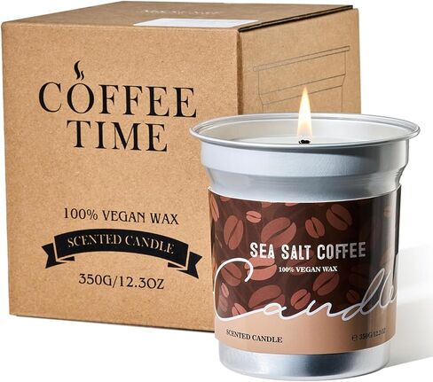 M&SENSE Coffee Espresso Scented Soy Candle - Vegan, Heavy Scented, Natural Aromatherapy Candles for Stress Relief, 7.05oz 48-Hour Burn Time, Housewarming Gift for Women & Men in Kuwait
