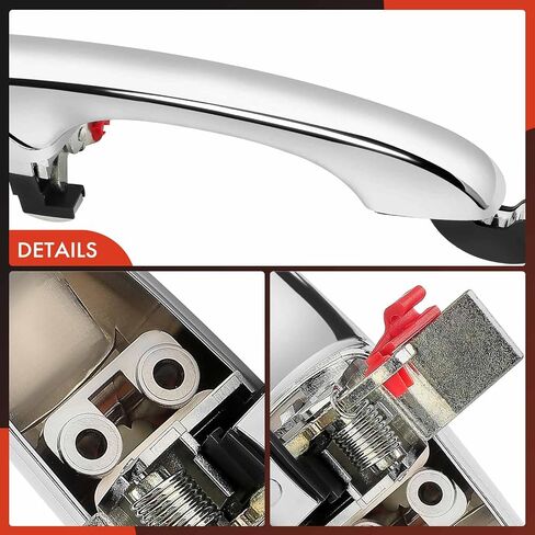 A-Premium الأمامي أو جانب المركب من جانب الركاب الخلفي مقبض الباب الخارجي المتوافق مع Chrysler 300 2005-2010 و Dodge Magnum 2005-2008 ، Chrome ، استبدل# 5065800ag in Saudi Arabia