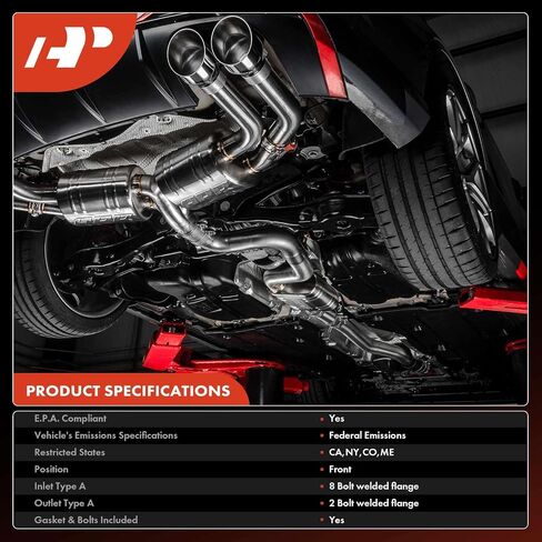 A-Premium Front Exhaust Manifold Catalytic Converter with Gasket Kit Direct-Fit Compatible with Nissan Armada NV2500 NV3500 TITAN XD 2017-2021, TITAN 2017-2020 & Infiniti QX80, 5.6L, E.P.A. Compliant in Saudi Arabia