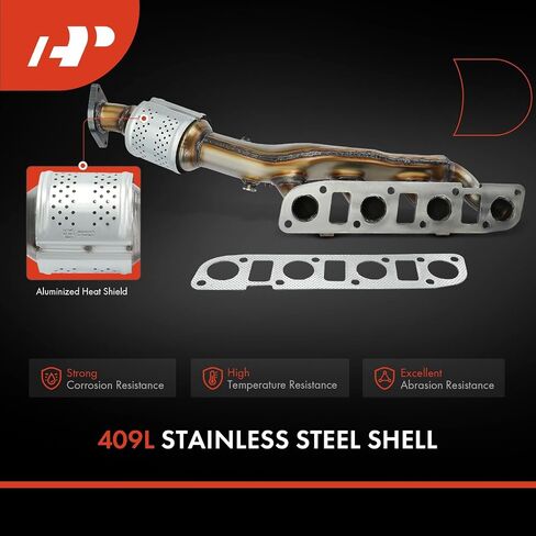 A-Premium Front Exhaust Manifold Catalytic Converter with Gasket Kit Direct-Fit Compatible with Nissan Armada NV2500 NV3500 TITAN XD 2017-2021, TITAN 2017-2020 & Infiniti QX80, 5.6L, E.P.A. Compliant in Saudi Arabia