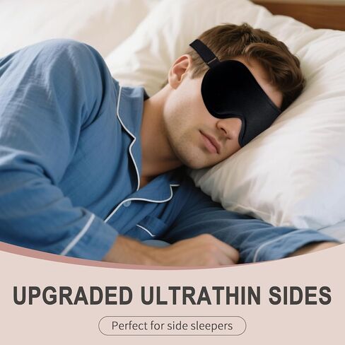 3D Sleep Mask for Side Sleepers - Light Blocking, Soft Breathable with Adjustable Strap for Travel, Sleep, Nap (Pink) in Saudi Arabia