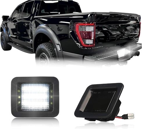 LED License Plate Light for 2015-2022 Ford F150 & 2017-2022 F150 Raptor - White Tag Lamp Assembly (2-Pack) | Direct Replacement, Plug & Play in Saudi Arabia
