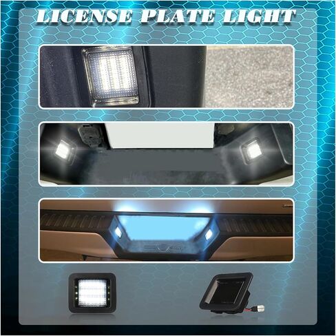 LED License Plate Light for 2015-2022 Ford F150 & 2017-2022 F150 Raptor - White Tag Lamp Assembly (2-Pack) | Direct Replacement, Plug & Play in Saudi Arabia