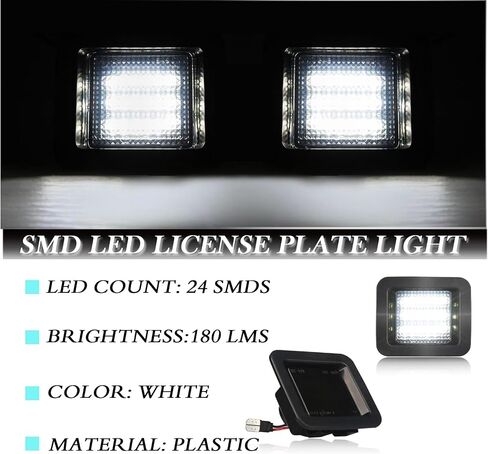 LED License Plate Light for 2015-2022 Ford F150 & 2017-2022 F150 Raptor - White Tag Lamp Assembly (2-Pack) | Direct Replacement, Plug & Play in Saudi Arabia