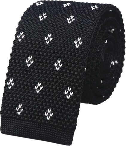 Men's Skinny Knit Tie Smart Casual Knitted Necktie Flat-end Sock Ties in Saudi Arabia