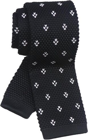 Men's Skinny Knit Tie Smart Casual Knitted Necktie Flat-end Sock Ties in Saudi Arabia
