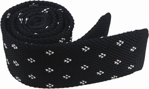 Men's Skinny Knit Tie Smart Casual Knitted Necktie Flat-end Sock Ties in Saudi Arabia