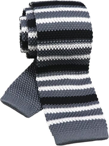 Men's Skinny Knit Tie Smart Casual Knitted Necktie Flat-end Sock Ties in Saudi Arabia