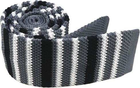 Men's Skinny Knit Tie Smart Casual Knitted Necktie Flat-end Sock Ties in Saudi Arabia