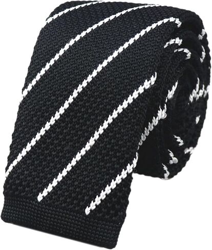 Men's Skinny Knit Tie Smart Casual Knitted Necktie Flat-end Sock Ties in Saudi Arabia