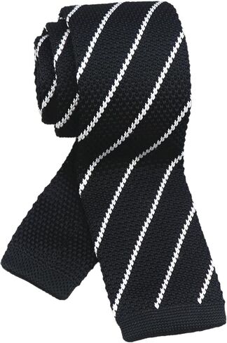 Men's Skinny Knit Tie Smart Casual Knitted Necktie Flat-end Sock Ties in Saudi Arabia