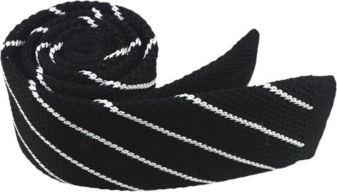 Men's Skinny Knit Tie Smart Casual Knitted Necktie Flat-end Sock Ties in Saudi Arabia