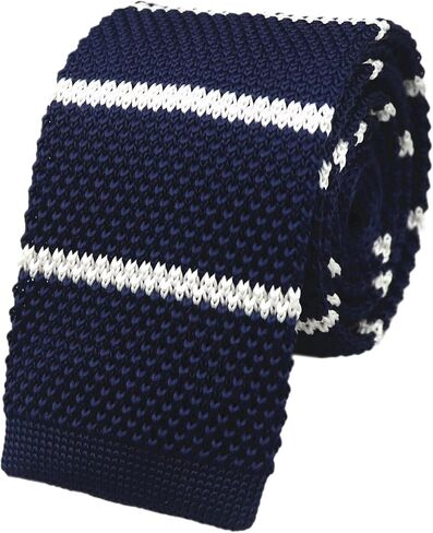 Men's Skinny Knit Tie Smart Casual Knitted Necktie Flat-end Sock Ties in Saudi Arabia