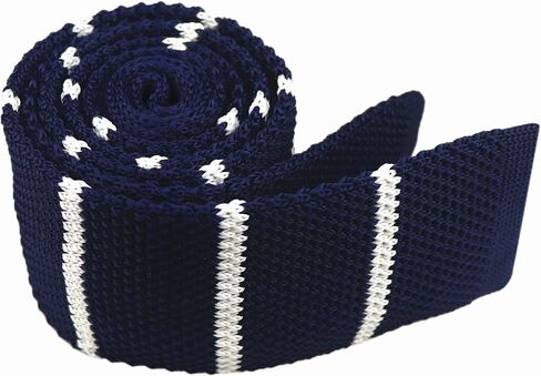 Men's Skinny Knit Tie Smart Casual Knitted Necktie Flat-end Sock Ties in Saudi Arabia