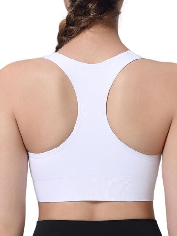 صدرية رياضية Ruched للنساء Racerback v-neck تجريب حمالات صامتة مبطنة in Kuwait
