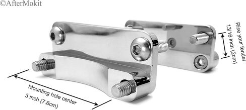 Riseers Frender Fender Frender Fender 3 بوصة من محول الشوكة لمحول FLHR 1993-2013 FLHT 1995-2010 FLHTCU 1993-2013 FLHTK 2010-2013 FLHX 2006-2013 FLTR 1998-2009 مع 21 بوصة من العجلات Chrome in Saudi Arabia