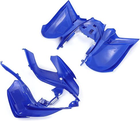 HECASA Front and Rear Fender Flares + Tank Cover + Grille/Fender + Gas Cap + Mesh Compatible with 2006-2024 YAMAHA Raptor 700 Plastic Bodywork Kit Blue+White+Black in Saudi Arabia
