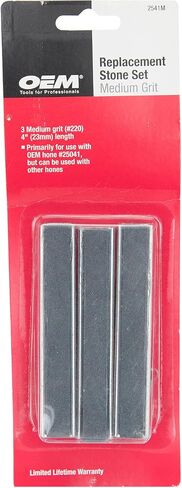 OEMTOOLS 2528F Fine Grit 1-1/8 Inch 3 Piece Replacement Stone Set, Professional Honing Replacement Stones, Honing Stone Tools Multicolor in Kuwait
