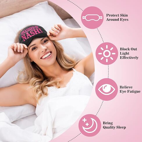 12 Pcs Nashville Bachelorette Party Favors Bride Sleep Mask Silk Eye Mask for Women Cowgirl Bachelorette Party Decorations Smashed in Nash for Western Bridal Shower Wedding Birthday Nash Gift in Saudi Arabia