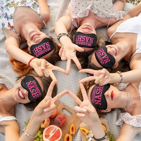 12 Pcs Nashville Bachelorette Party Favors Bride Sleep Mask Silk Eye Mask for Women Cowgirl Bachelorette Party Decorations Smashed in Nash for Western Bridal Shower Wedding Birthday Nash Gift in Saudi Arabia