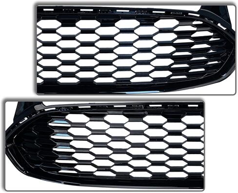 Partsflow Front Pumper Grille Apperty Honeycomb Grill Glossy Black لعام 2013 2014 2015 2016 Ford Fusion in Saudi Arabia