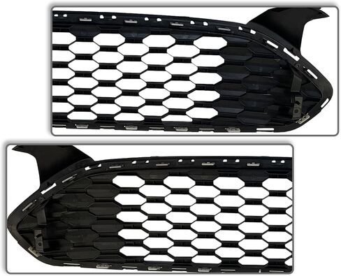 Partsflow Front Pumper Grille Apperty Honeycomb Grill Glossy Black لعام 2013 2014 2015 2016 Ford Fusion in Saudi Arabia