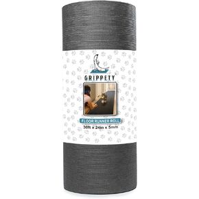 Floor Runner Roll - 30ft x 24" x 5mm - Anti Fatigue Hallway Runner and Kitchen Floor Mats for House - Non-Slip Floor Runners for Dogs - Cuttable Cabinet, Drawer, Shelf Liner, Charcoal in Saudi Arabia