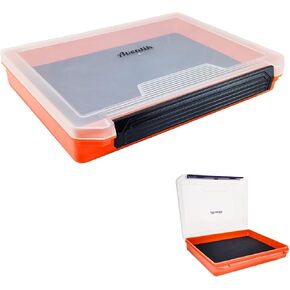 Aventik Fishing Tackle Box Slit Foam Case Jig Box Head Hooks Spinners Spoons Storage Tackle Tray (Orange-3501lure box) in Kuwait