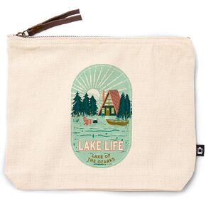 Kansas City, Missouri, Lake of The Ozarks, Lake Life Series, Lake Life, 100% Cotton Zipper Pouch, Travel Accessory, Go Bag in Kuwait