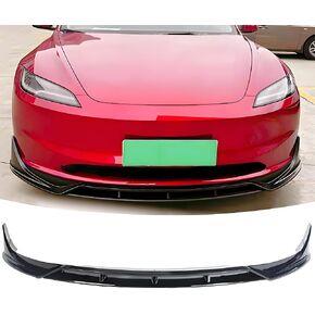 مفسد شفة الأمامي المصد الأمامي متوافق مع Tesla New Model 3 Highland 2024 2025 Gloss Black 4 قطع 4 قطع الملحقات الرياضية Air Cin Body Kit in Kuwait