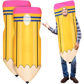 2 Sets Halloween Pencil Costume for Adults Pencil Fancy Dress Funny Outfit for Halloween Cosplay Dress Up, One Size in Saudi Arabia