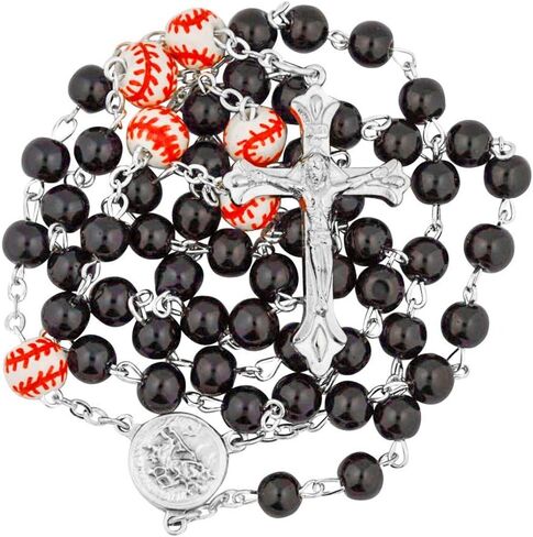 مستوردين هدايا القرية البيض والأسود للرياضة | عبادة الإيمان والرياضة المفضلة لديك | Boys and Girls Sport Beads (لعبة البيسبول السوداء) in Saudi Arabia