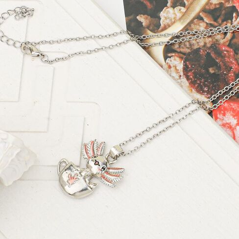 Axolotl Necklace, Cute Axolotl Crystal Necklace Axolotl Pendant Necklace Salamander Necklace Axolotl Jewelry for Boys Girls Christmas Birthday Graduation Gift in Saudi Arabia