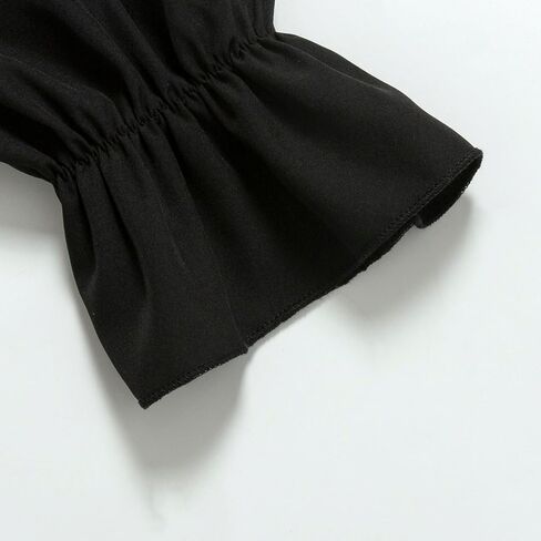 Women's Smocked Ruffle Mini Dress Square Neck Long Sleeve Party Dress Cute Cottagecore Wedding Guest Dress in Saudi Arabia