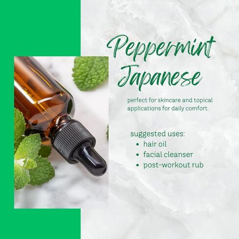 GreenHealth Japanese Peppermint Essential Oil - 128 fl oz (1 Gallon) - 100% Pure & Natural Mentha Arvensis Oil - Bulk Size for Diffusers, Cleaning, Candles, Aromatherapy & DIY Use in Saudi Arabia