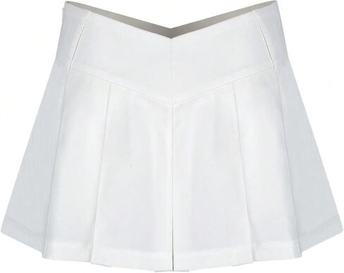MakeMeChic Women's Summer Y2K Pleated Tiered Low Waist Crossover Mini Skirt Flared Hem Short Skirts in Saudi Arabia