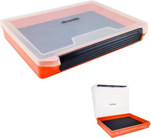 Aventik Fishing Tackle Box Slit Foam Case Jig Box Head Hooks Spinners Spoons Storage Tackle Tray (Orange-3501lure box) in Kuwait