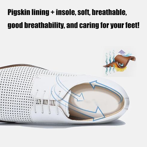 Men's Business Casual Leather Shoes Breathable Cowhide Professional Wedding Formal Office Comfort Non-Slip Sole in Saudi Arabia