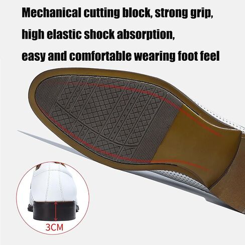 Men's Business Casual Leather Shoes Breathable Cowhide Professional Wedding Formal Office Comfort Non-Slip Sole in Saudi Arabia