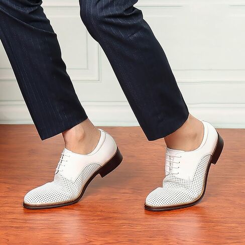 Men's Business Casual Leather Shoes Breathable Cowhide Professional Wedding Formal Office Comfort Non-Slip Sole in Saudi Arabia