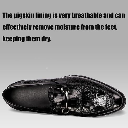 Men's Dress Shoes Business Casual Leather Shoes with Embossing, Non-Slip Rubber Sole for Office Meetings, Weddings and Professional Events in Saudi Arabia